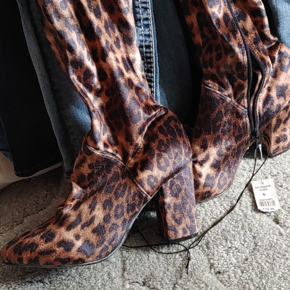New women's boots stylish cheetah high heel - Picture 5 of 7